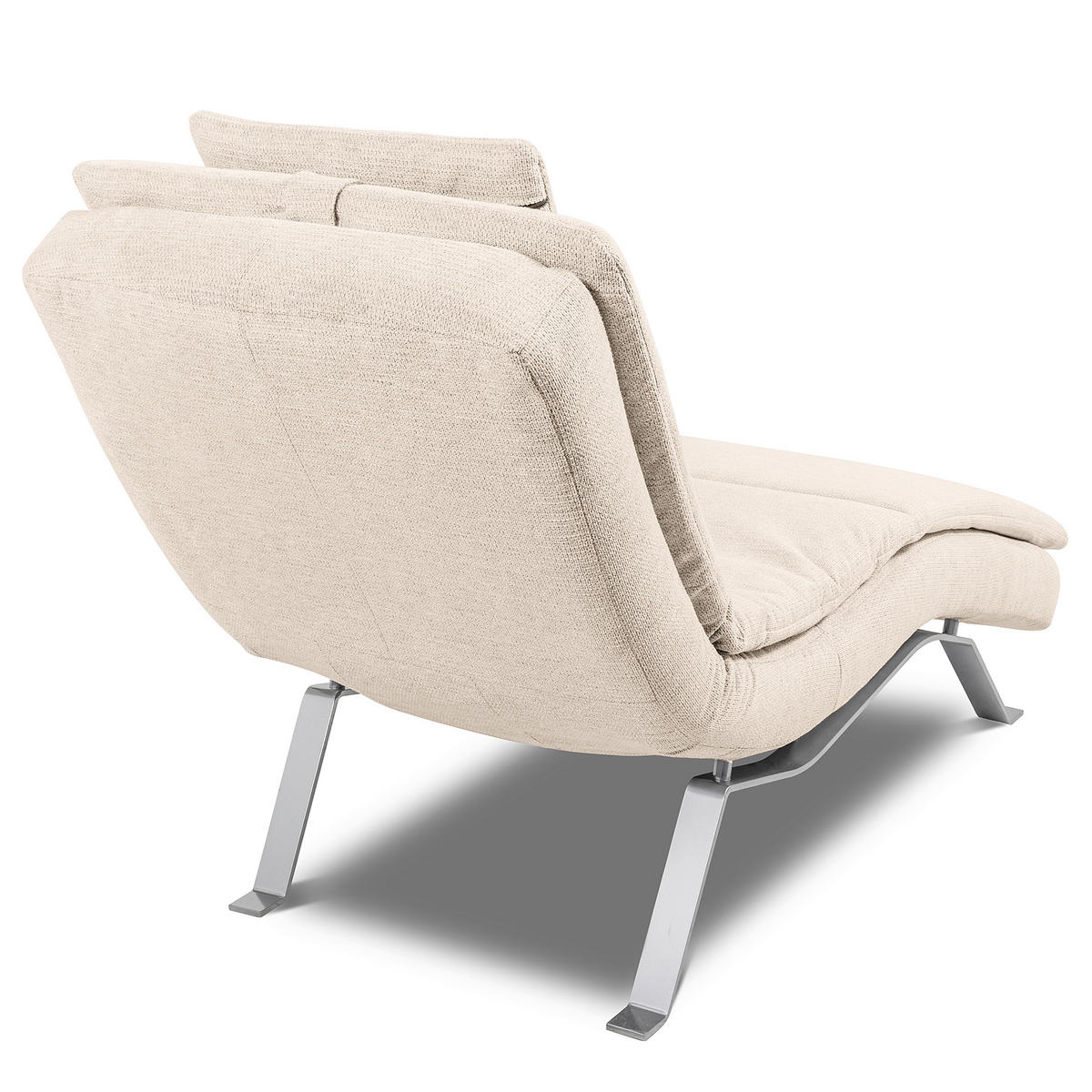 RELAXLIEGE in Chenille Beige  - Beige/Silberfarben, Design, Textil/Metall (65/95/171cm) - Celina Home