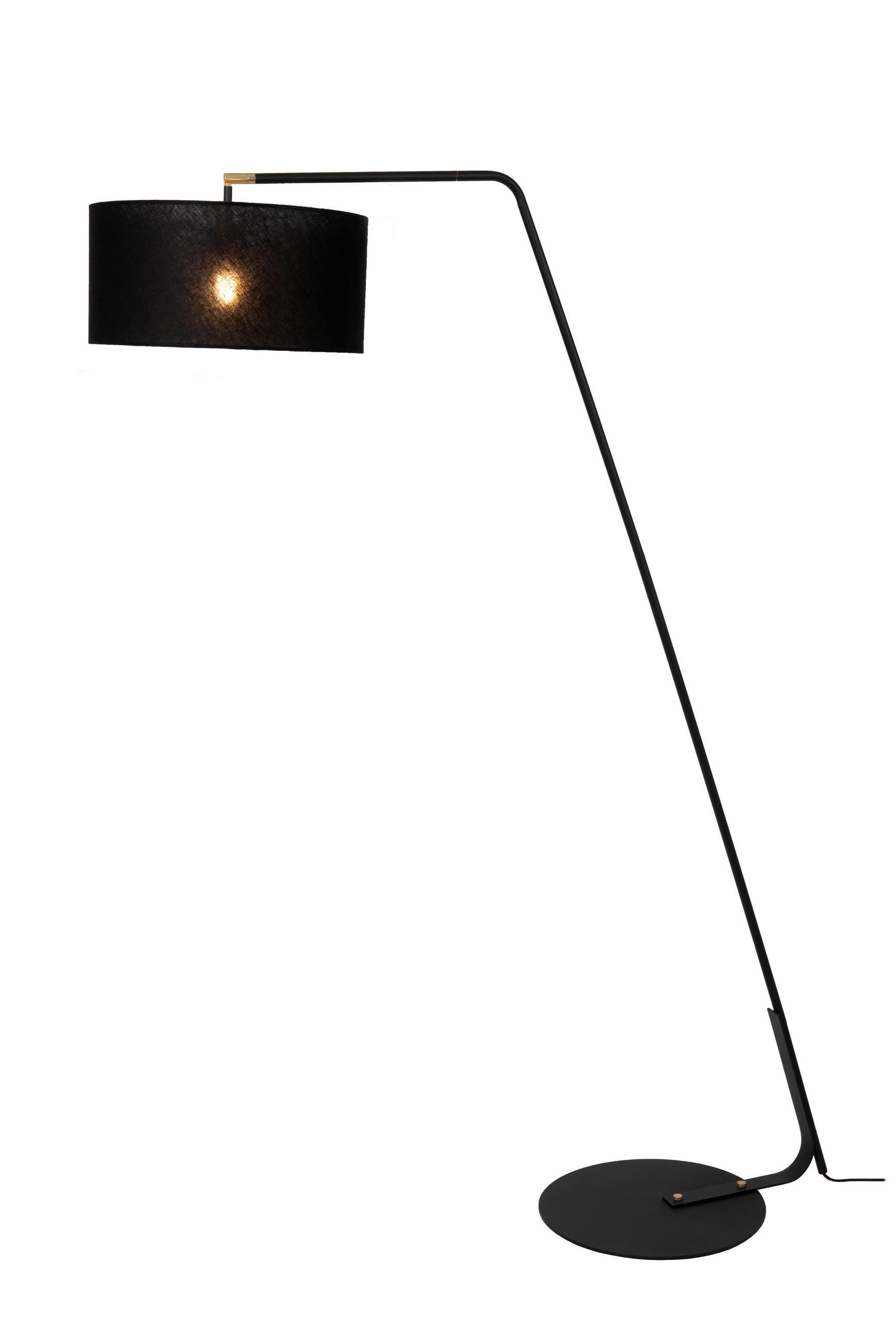 STOJEČA SVETILKA  KELSO   120.9/48/180 cm          - rjava, Design, kovina/tekstil (120.9/48/180cm)