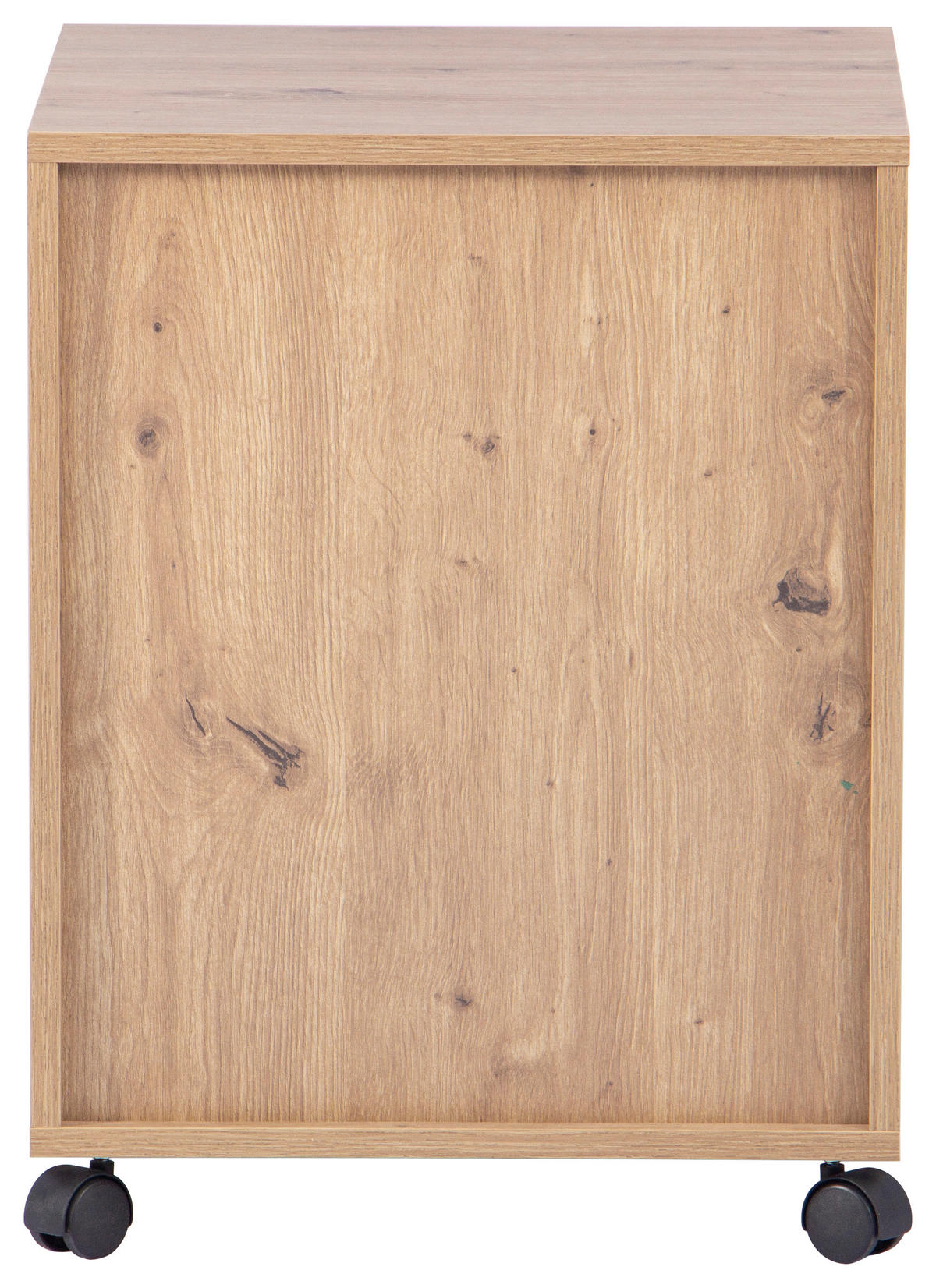 ROLLCONTAINER Eiche Artisan  - Schwarz/Eiche Artisan, MODERN, Holzwerkstoff/Kunststoff (43/56/42cm) - Livetastic