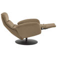 RELAXSESSEL in Leder Cappuccino  - Schwarz/Cappuccino, Design, Leder/Metall (76/108/86cm) - Dieter Knoll