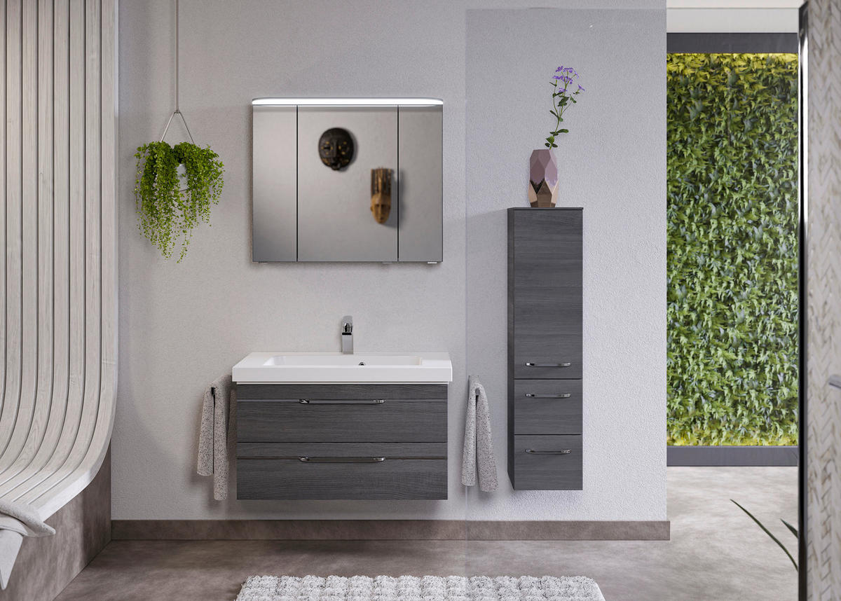BADEZIMMER  in 122 cm  - Chromfarben/Graphitfarben, KONVENTIONELL, Glas/Holzwerkstoff (122cm) - Pelipal