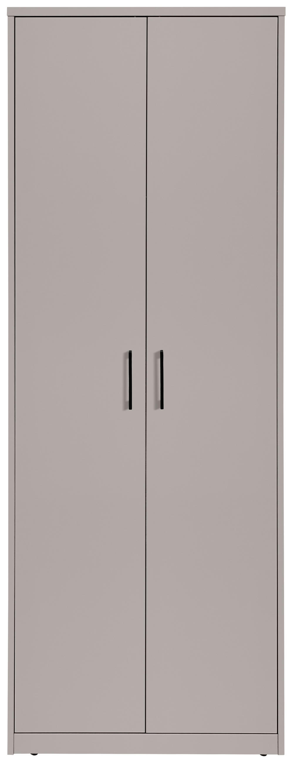 DREHTÜRENSCHRANK 72/194/54 cm 2-türig Kaschmir  - Kaschmir/Schwarz, Basics, Holzwerkstoff/Metall (72/194/54cm) - Xora