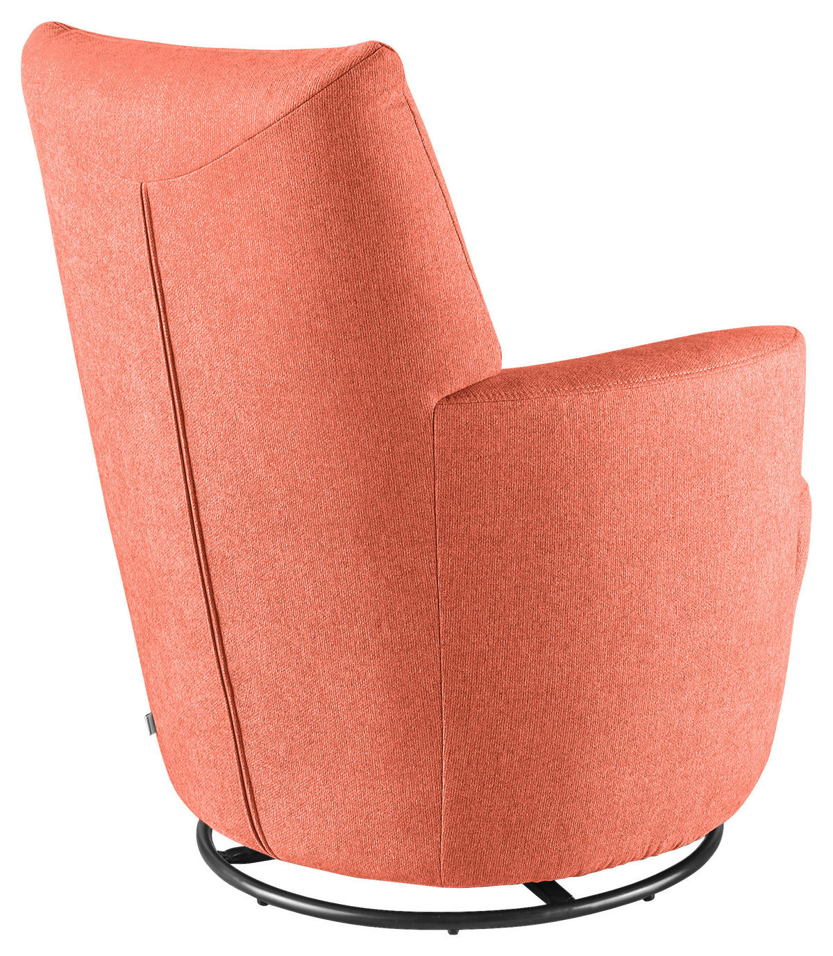 SESSEL Webstoff Koralle    - Koralle/Schwarz, Design, Textil/Metall (80/96/88cm) - SetOne by Musterring