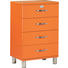 KOMMODE Orange - Orange/Nickelfarben, Design, Metall (60/92/41cm) - CARRYHOME