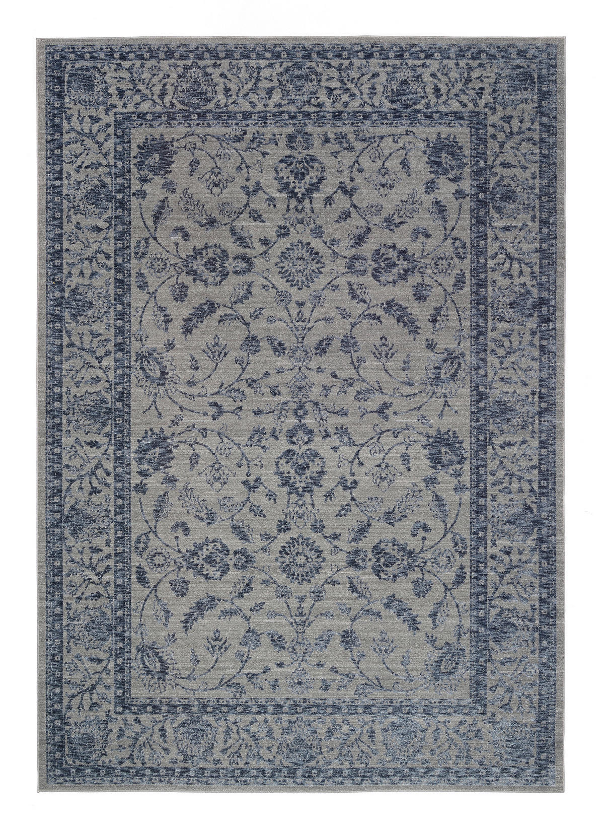 WEBTEPPICH 200/290 cm Denver Blau, Grau, Hellgrau, Hellblau, Dunkelblau, Dunkelgrau  - Blau/Dunkelgrau, Design, Textil (200/290cm) - Musterring