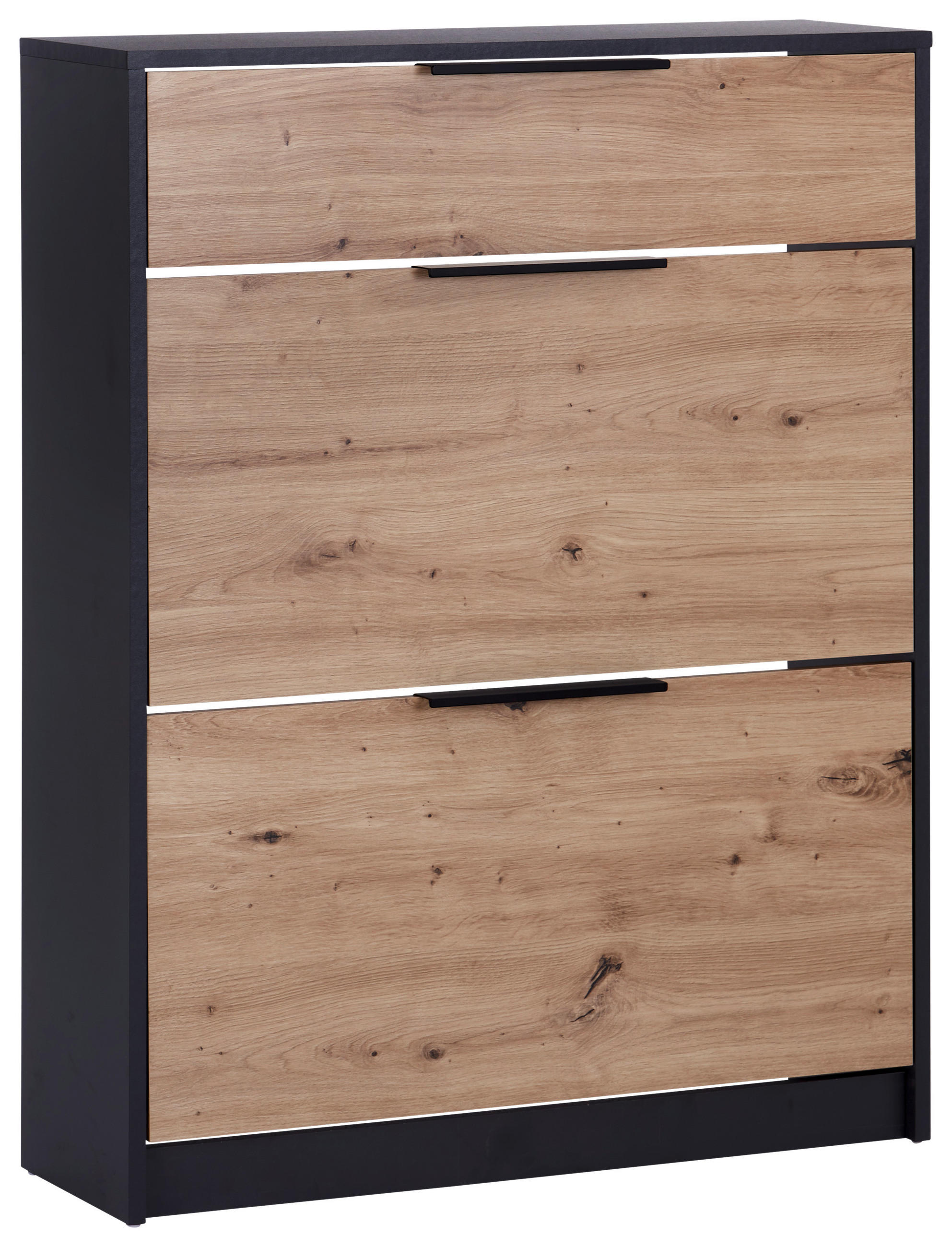 Schuhkipper Anna 2 Klappen Eiche Dekor/anthrazit B: 79 Cm