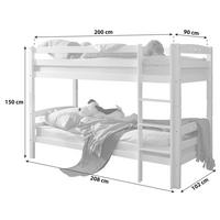 ETAGENBETT - Weiß, Basics, Holz (90/200cm) - MID.YOU