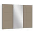 SCHWEBETÜRENSCHRANK in Weiß, Hellbraun - Hellbraun/Silberfarben, Design, Glas/Holzwerkstoff (303,1/220/65cm) - Jutzler SCHWEBETÜRENSCHRANK in Weiß, Hellbraun - Hellbraun/Silberfarben, Design, Glas/Holzwerkstoff (303,1/220/65cm) - Jutzler