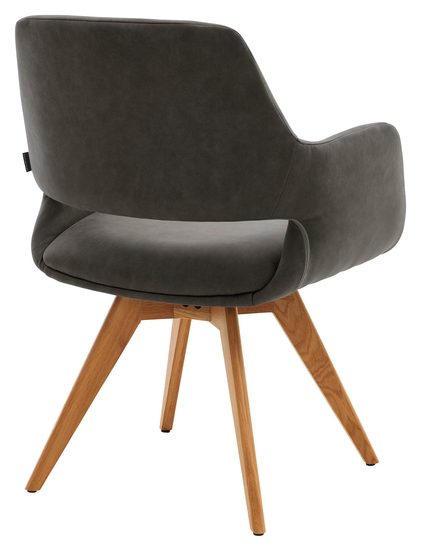 Thumbnail - Musterring Armlehnstuhl, Schlamm, Holz, Textil, Eiche, massiv, Stativgestell, 62x83x62 cm, Stoffauswahl, Sitzfläche 180°...