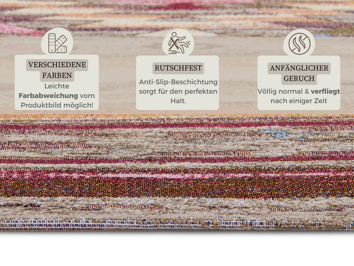 FLACHWEBETEPPICH 75/150 cm Gobelin Multicolor  - Multicolor, Design, Kunststoff/Textil (75/150cm)