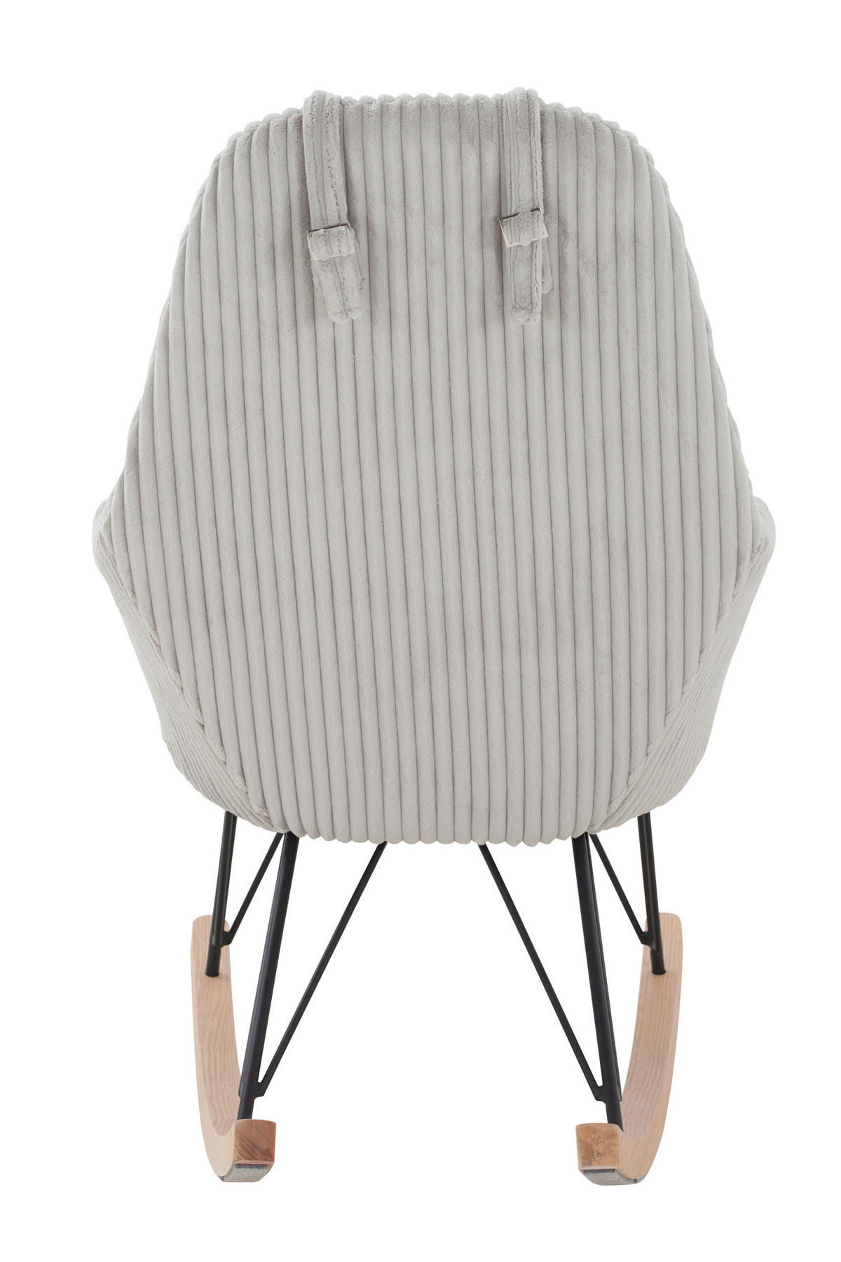 SCHAUKELSTUHL in Cord Grau  - Eichefarben/Grau, MODERN, Holz/Textil (102/109/66cm) - Livetastic