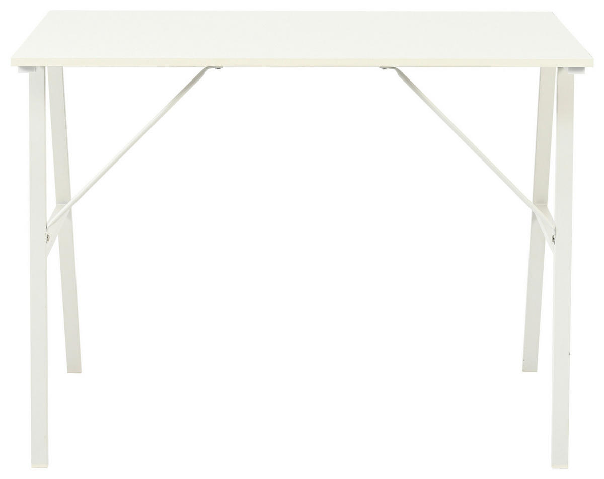 SCHREIBTISCH 100/60/75 cm Weiß   - Weiß, Design, Holzwerkstoff/Metall (100/60/75cm) - Carryhome