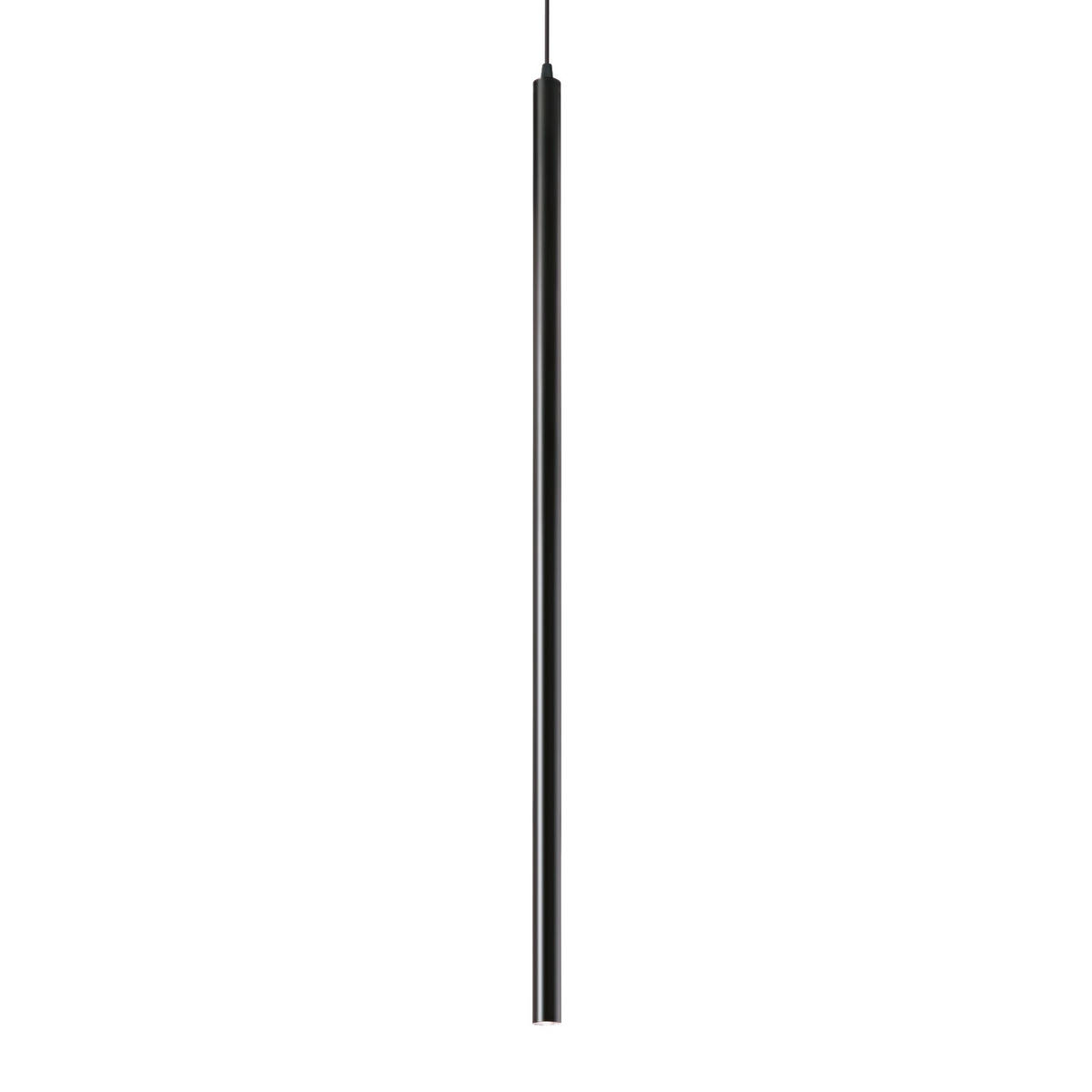 LED-HÄNGELEUCHTE Ultrathin 3/12,5\30,8 cm   - Schwarz, Design, Metall (3/12,5\30,8cm) - Ideal Lux
