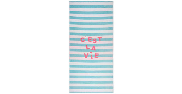 STRANDTUCH Blau, Creme 90/180 cm  - Blau/Creme, Trend, Textil (90/180cm) - Esposa