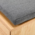 GARDEROBENBANK  in 80/47/40 cm  - Eichefarben/Anthrazit, KONVENTIONELL, Holz/Textil (80/47/40cm) - Linea Natura