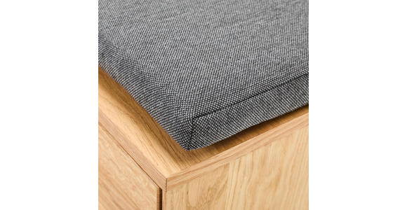 GARDEROBENBANK  in 80/47/40 cm  - Eichefarben/Anthrazit, KONVENTIONELL, Holz/Textil (80/47/40cm) - Linea Natura