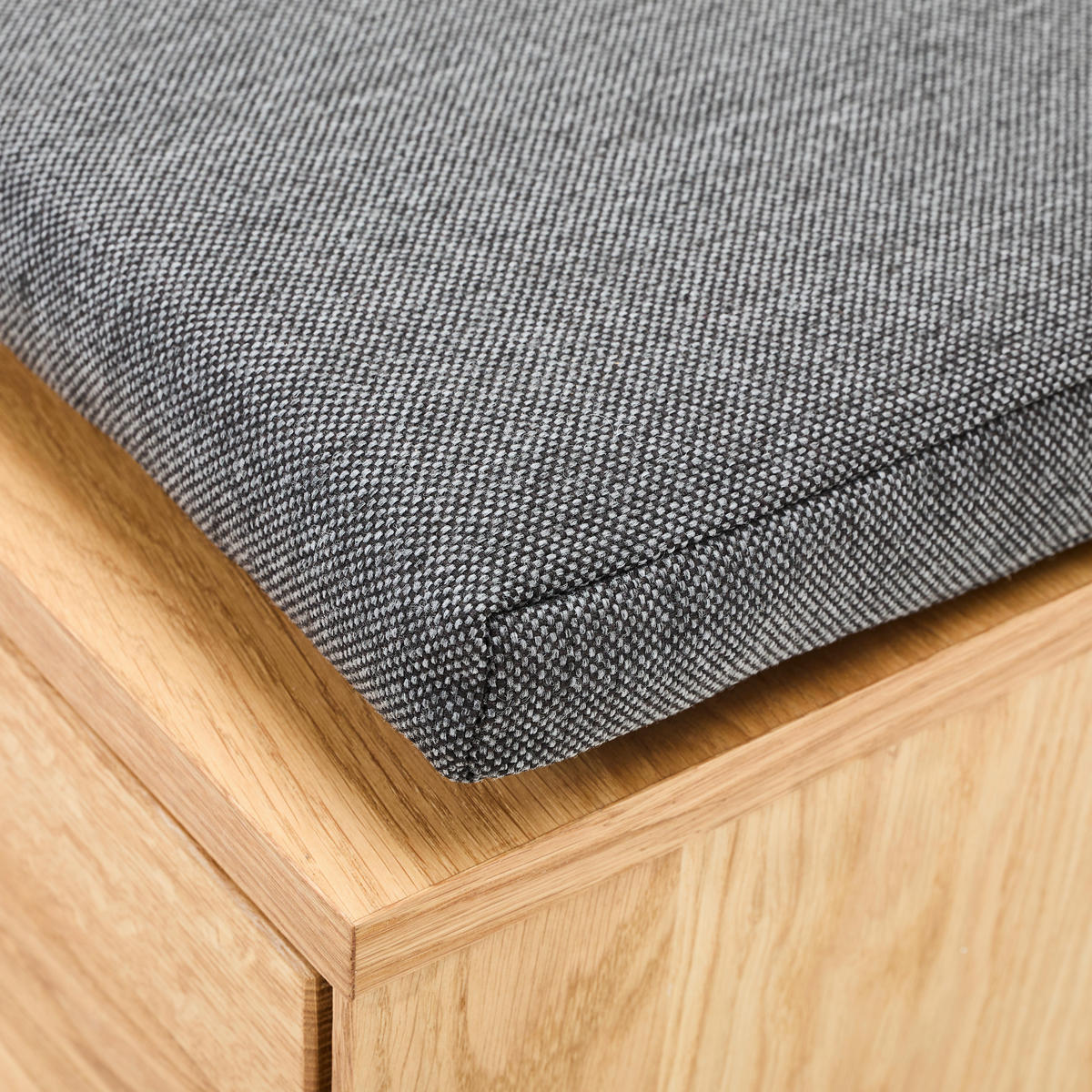 GARDEROBENBANK  in 80/47/40 cm  - Eichefarben/Anthrazit, KONVENTIONELL, Holz/Textil (80/47/40cm) - Linea Natura