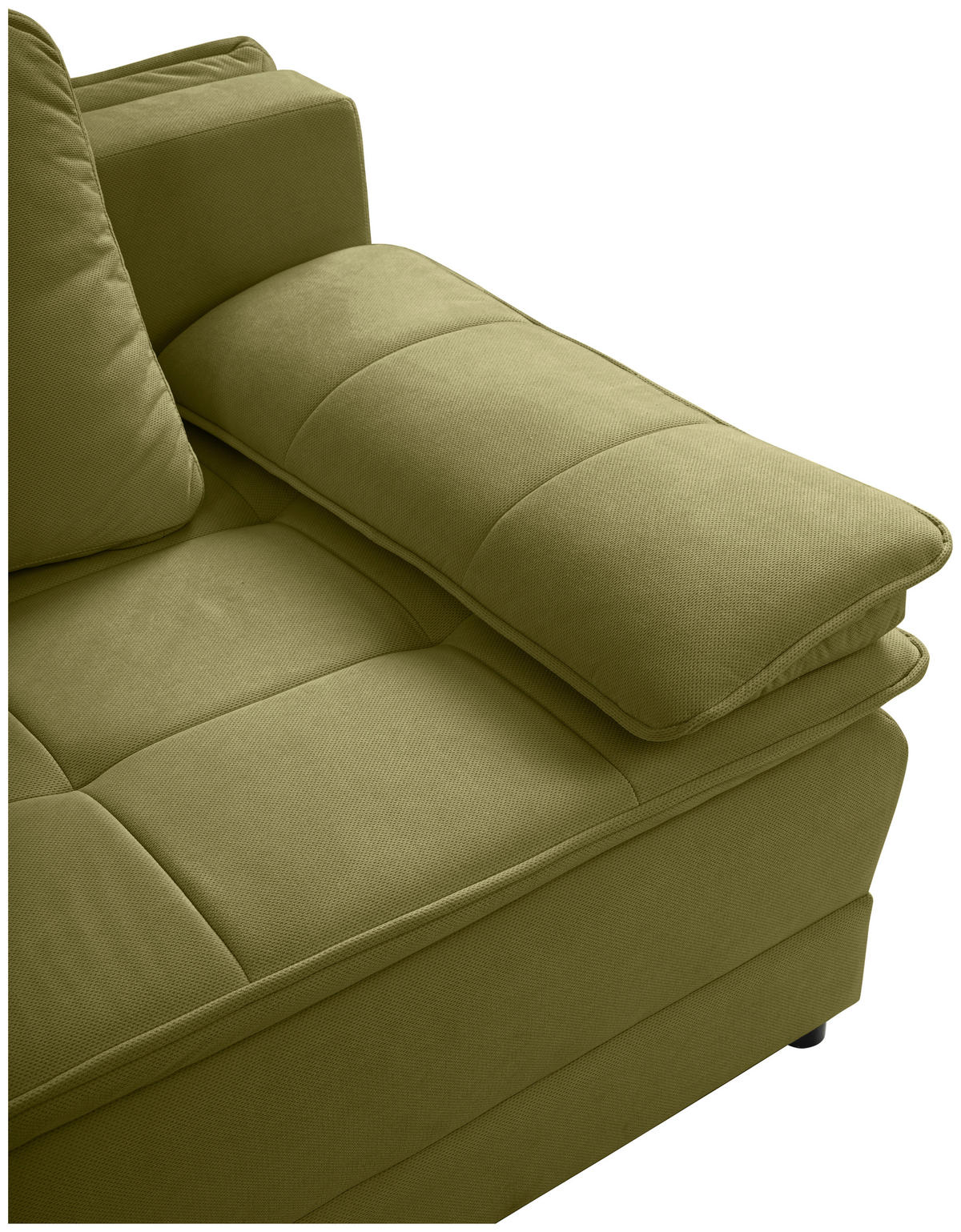 SCHLAFSOFA in Webstoff Olivgrün  - Schwarz/Olivgrün, Modern, Kunststoff/Textil (202/73-92/105cm) - MID.YOU