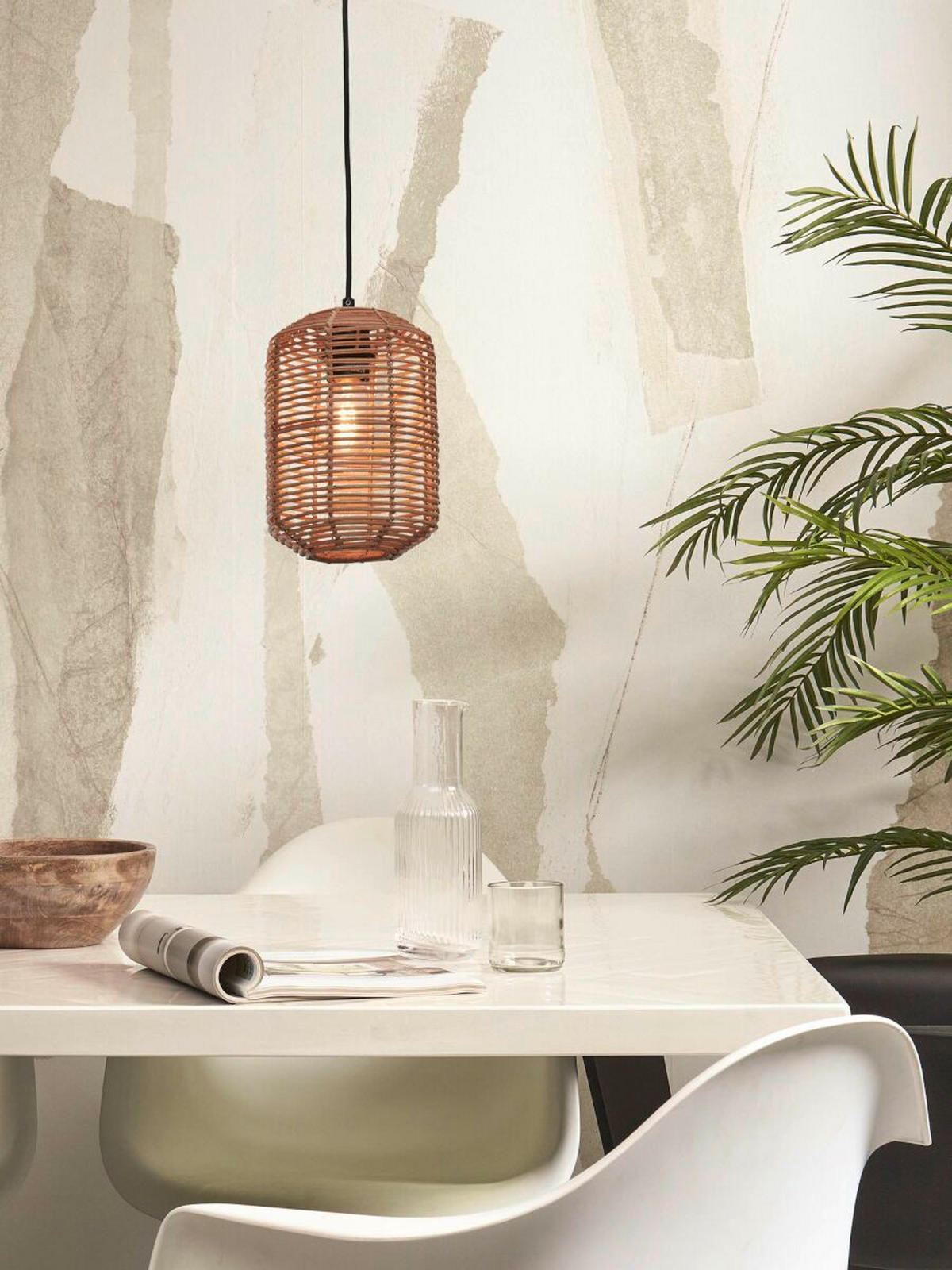 HÄNGELEUCHTE GOOD&MOJO 18/25/25 cm   - Naturfarben, Trend, Holz (18/25/25cm) - Good & Mojo