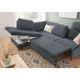 ECKSOFA in Bouclé Dunkelgrau  - Dunkelgrau/Schwarz, Natur, Textil/Metall (233/288cm) - Valnatura