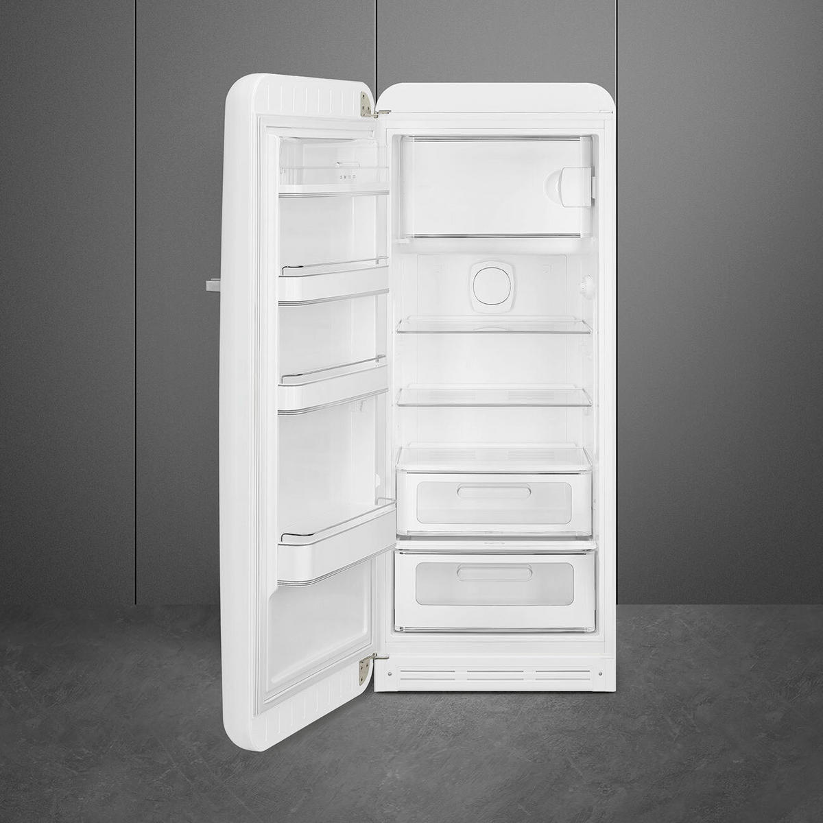 KÜHL-GEFRIER-KOMBINATION FAB28LWH6  - Weiss Hochglanz, Trend, Metall (60.1/153/76.8cm) - SMEG