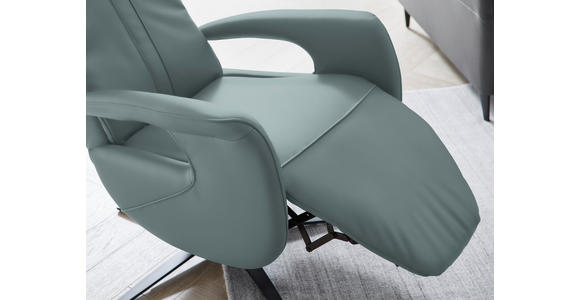 RELAXSESSEL in Leder Blau  - Blau/Schwarz, Design, Leder/Metall (71/112/83cm) - Dieter Knoll