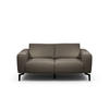 2-SITZER-SOFA in Chenille Braun  - Schwarz/Braun, Design, Textil/Metall (180/86/86-94cm) - SENSOO