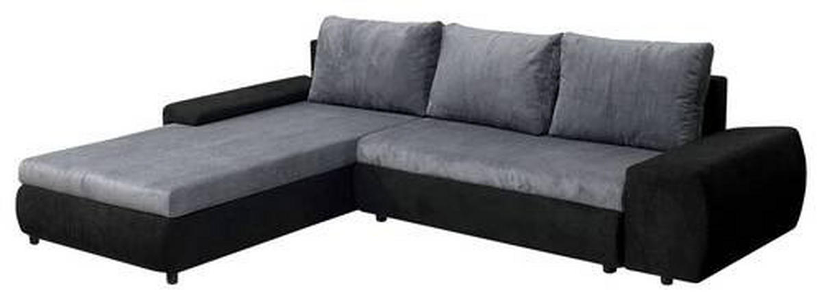 SJEDEĆA GARNITURA tekstil  siva, crna   - siva/crna, Moderno, tekstil (290/200/80cm) - Ti'me