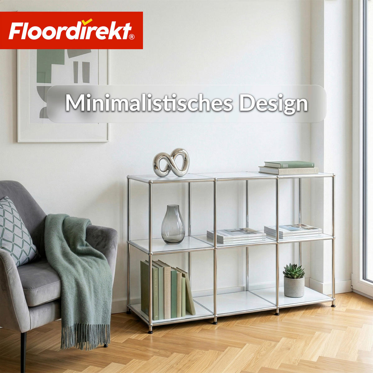 SIDEBOARD Concept Epure MK-018 116/82/40 cm  - Weiß, Basics, Metall (116/82/40cm) - Floordirekt