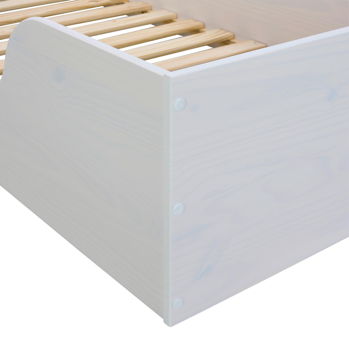 BODENBETT Weiß  - Naturfarben/Weiß, Basics, Holz (90/200cm) - MID.YOU
