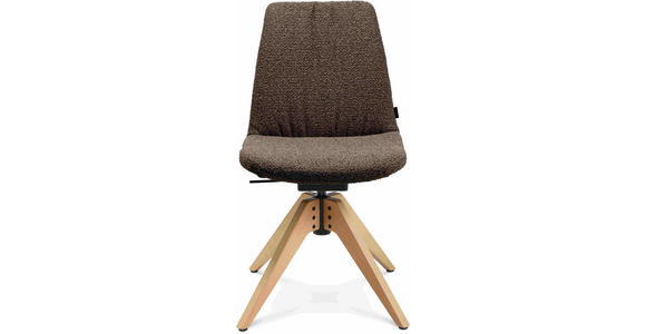 STUHL in Flachgewebe Holz, Textil - Eichefarben/Dunkelbraun, Design, Holz/Textil (46/82,5-85,25/55cm) - Johann Jakob