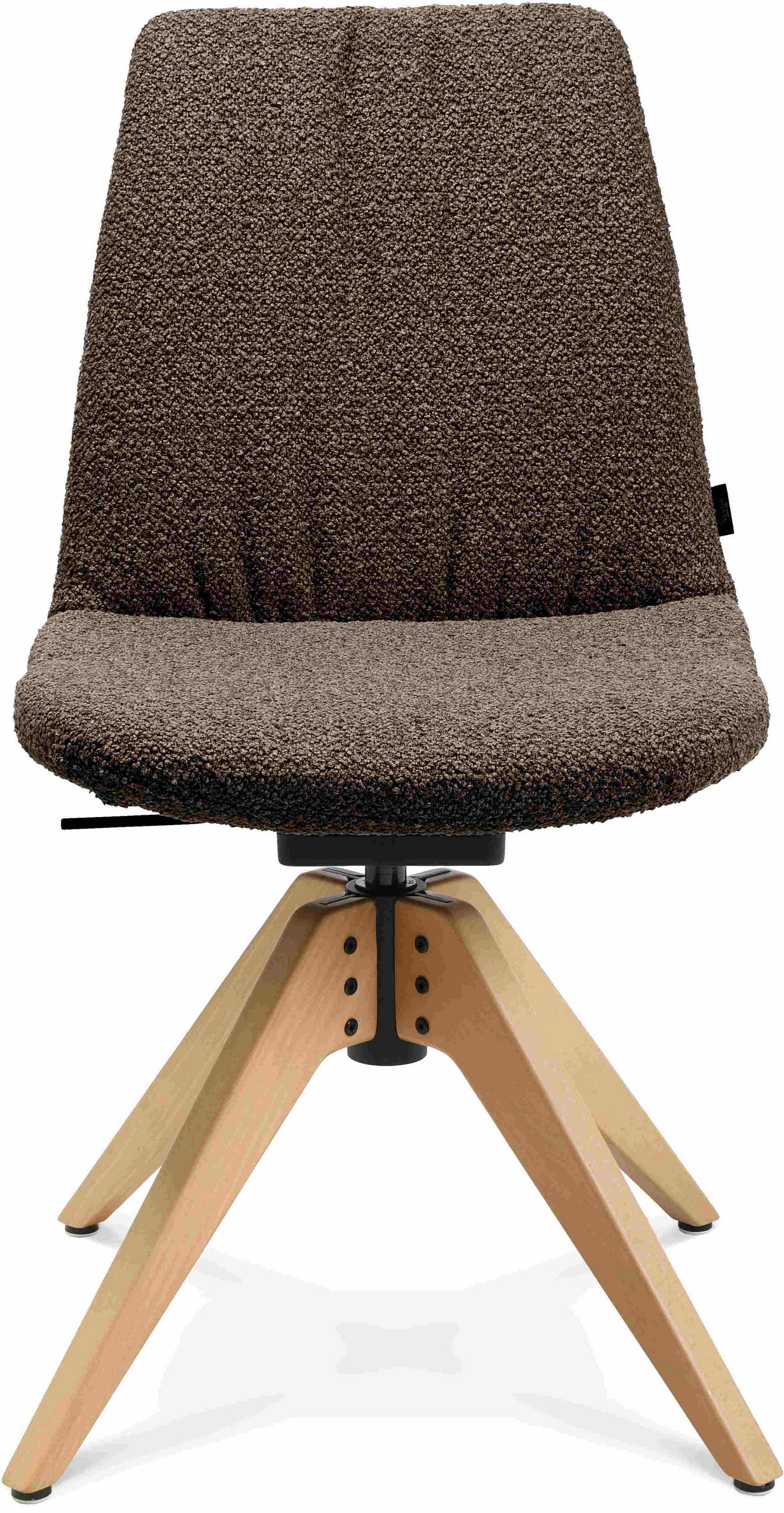 STUHL Flachgewebe Eichefarben, Dunkelbraun Buche Hartholz - Eichefarben/Dunkelbraun, Design, Holz/Textil (46/82,5-85,25/55cm) - Johann Jakob