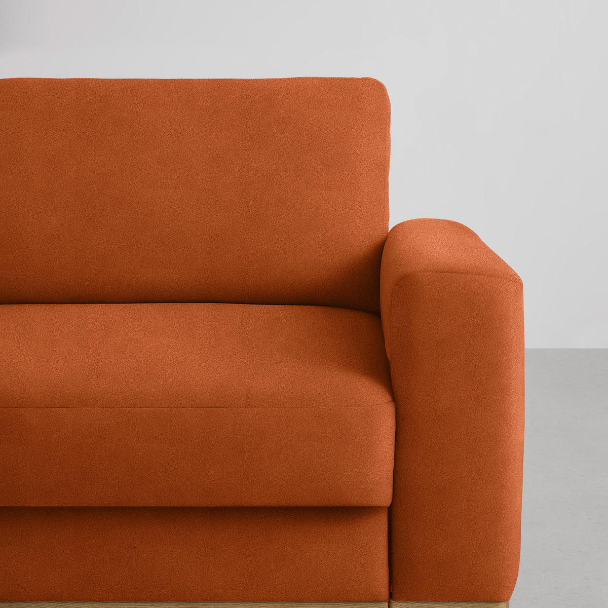 ECKSOFA Lederlook, Mikrofaser Orange  - Schwarz/Orange, Konventionell, Holz/Textil (167/87/234cm) - MID.YOU