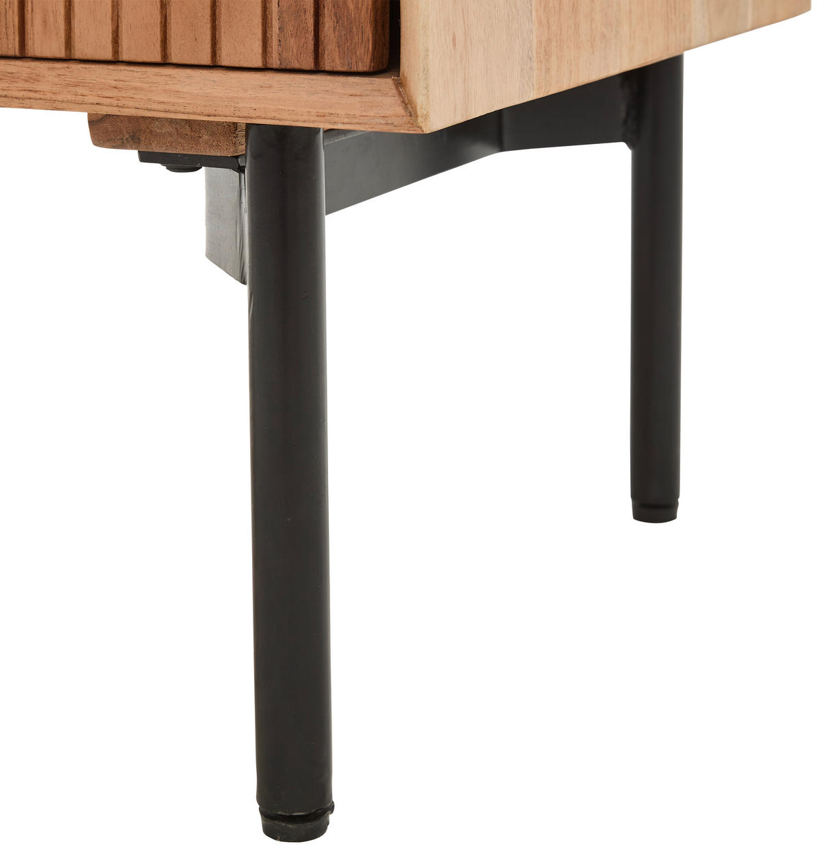 KOMMODE Doha  in 92/82/42 cm  - Schwarz/Naturfarben, KONVENTIONELL, Holz/Metall (92/82/42cm) - Livetastic