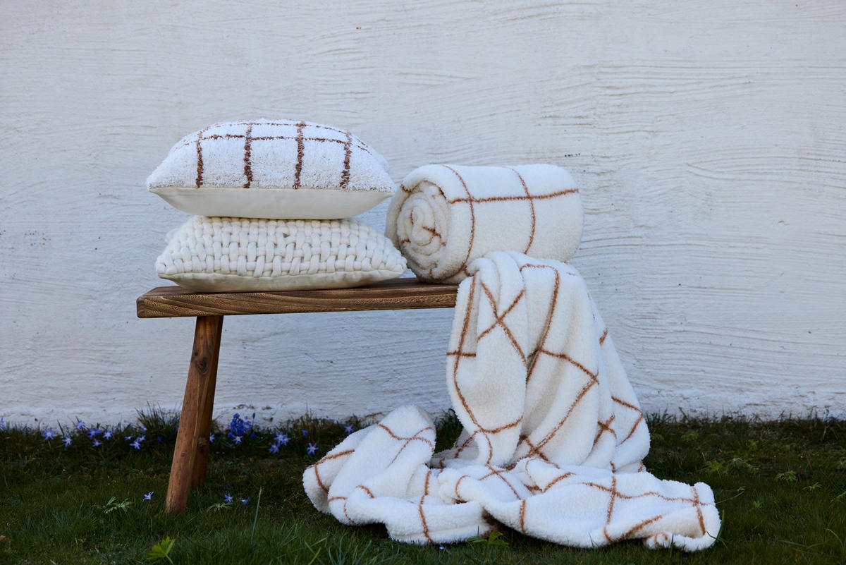 FILT  - vit, Basics, textil (130/170cm)