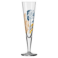 CHAMPAGNERGLAS 205 ml  - Blau/Goldfarben, LIFESTYLE, Glas (7,2/7,2/24,0cm) - Ritzenhoff