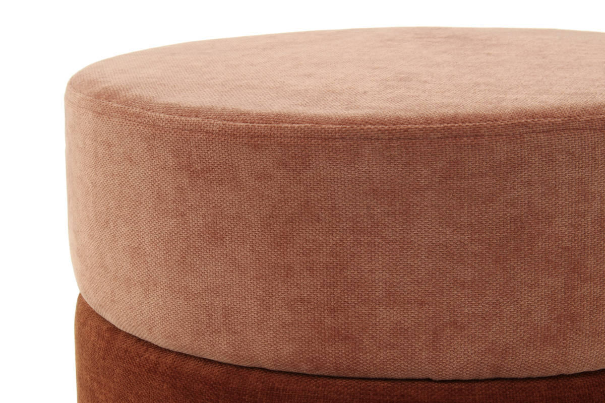 HOCKER Struktur Terracotta  - Terracotta, Basics, Textil/Metall (48,5/48,5/46cm) - Kayoom