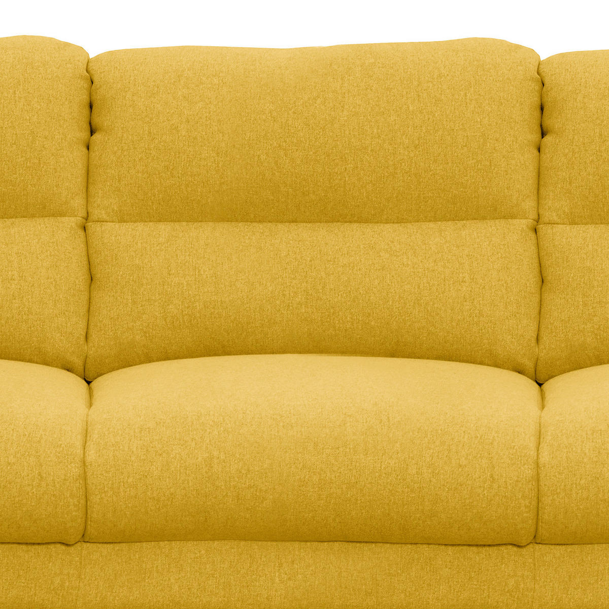 3-SITZER-SOFA in Webstoff Gelb  - Gelb/Schwarz, Design, Holz/Textil (209/87/88cm) - Livetastic