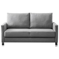 SCHLAFSOFA in Flachgewebe Hellgrau  - Chromfarben/Hellgrau, Design, Textil/Metall (140/90/95cm) - Bali