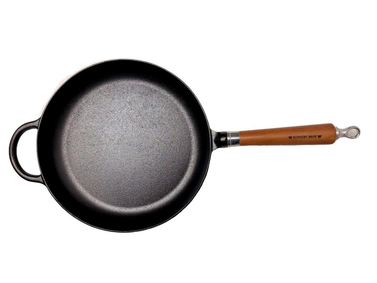 BRATPFANNE  - Schwarz/Braun, Basics, Holz/Metall (57/28/9.5cm)