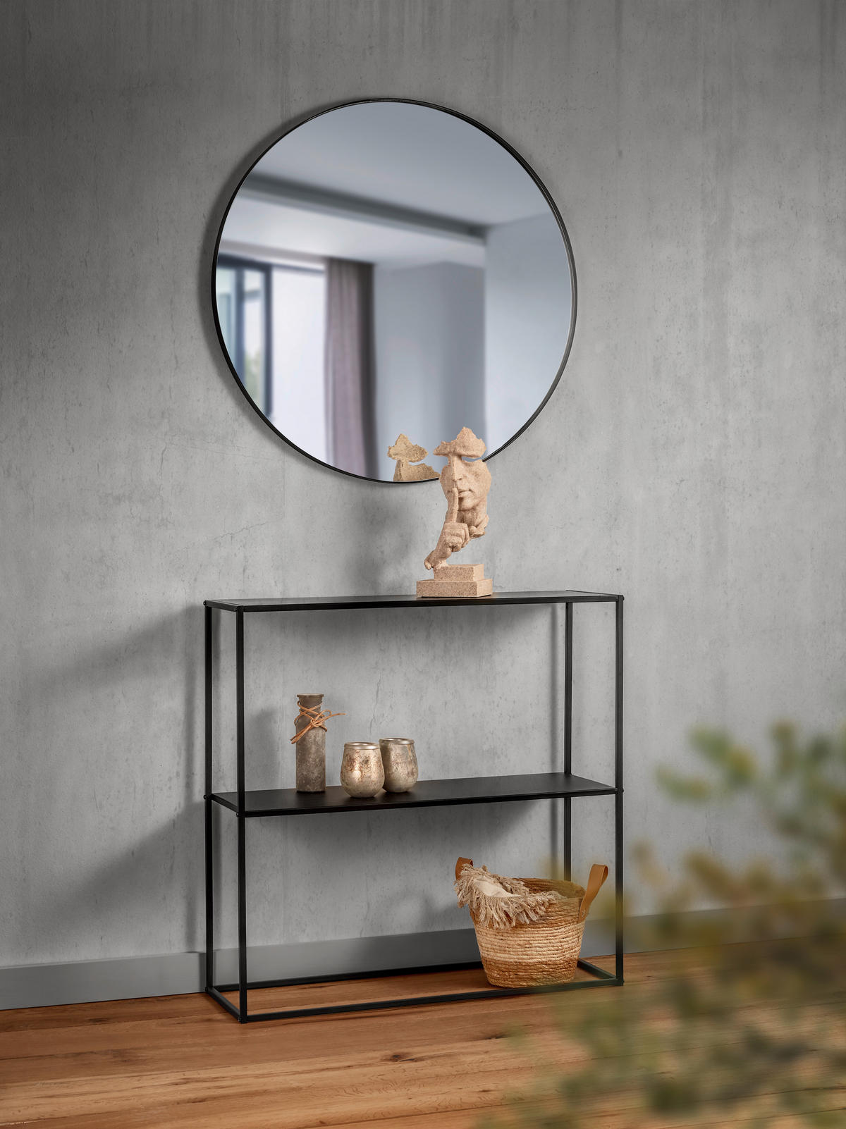 KONSOLENTISCH Schwarz  - Schwarz, Trend, Metall (80/27/80cm) - Boxxx