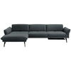 ECKSOFA in Echtleder Dunkelgrün  - Dunkelgrün/Anthrazit, Design, Leder/Metall (173/308cm) - Joop!