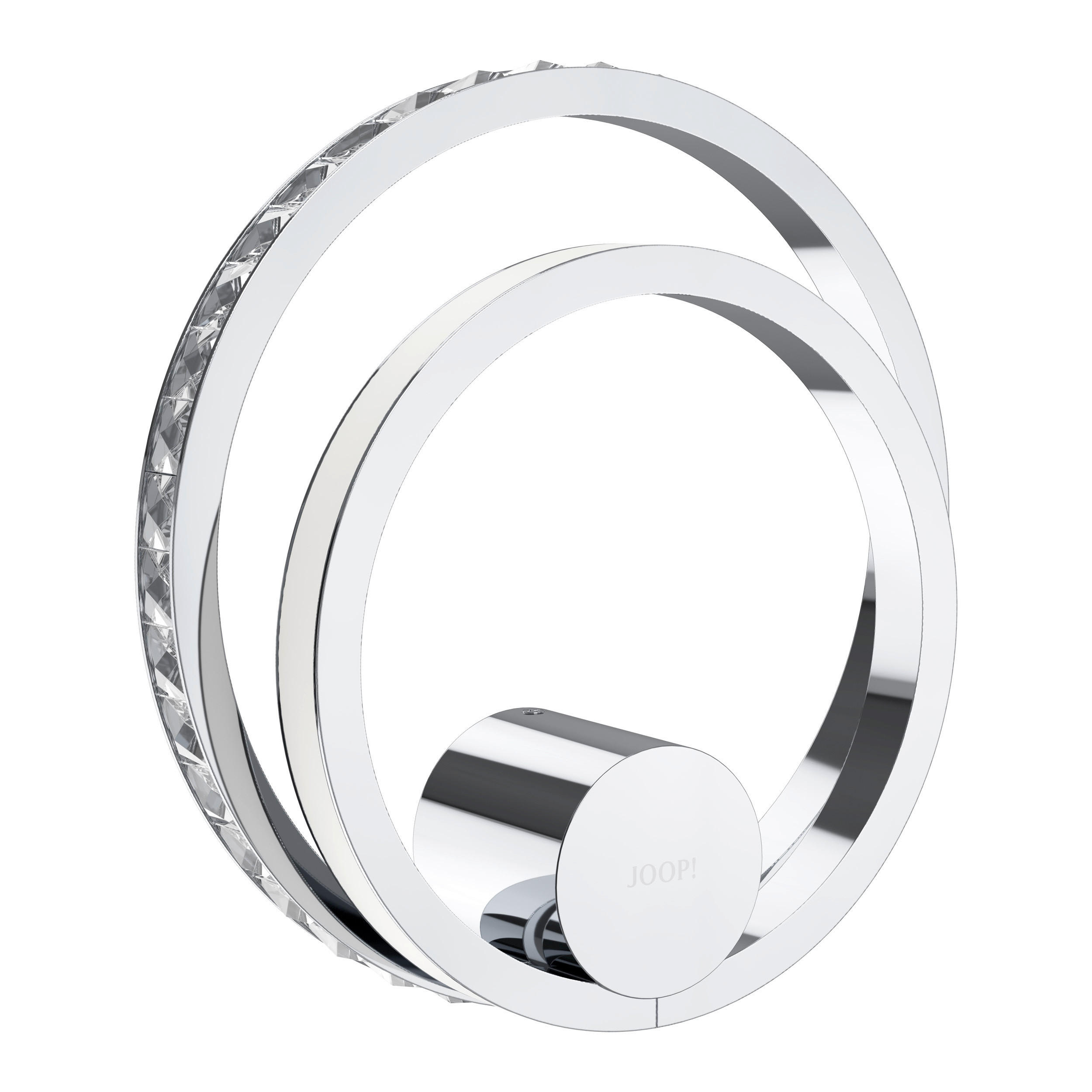LED-WANDLEUCHTE Jewel Lights 30,5/31 cm   - Klar/Chromfarben, LIFESTYLE, Glas/Metall (30,5/31cm) - Joop!