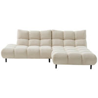 ECKSOFA Naturfarben Cord  - Schwarz/Naturfarben, Design, Holz/Textil (178/255cm) - Pure Home Lifestyle