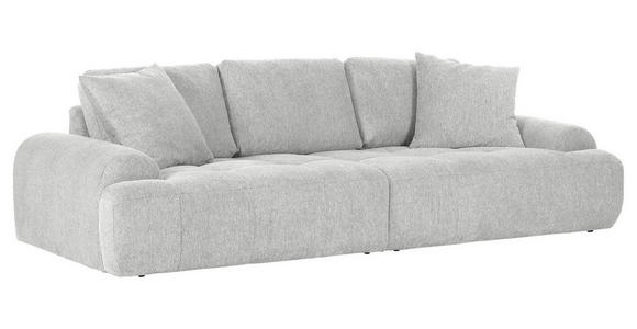 BIGSOFA Flachgewebe Beige  - Beige/Schwarz, KONVENTIONELL, Kunststoff/Textil (276/95/130cm) - Carryhome
