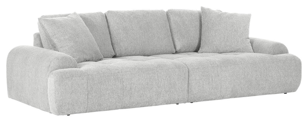 BIGSOFA Flachgewebe Beige  - Beige/Schwarz, KONVENTIONELL, Kunststoff/Textil (276/95/130cm) - Carryhome