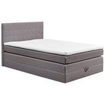 BOXSPRINGBETT 140/200 cm  in Grau  - Schwarz/Grau, Design, Holzwerkstoff/Kunststoff (140/200cm) - Xora