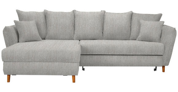 ECKSOFA in Webstoff Beige 284/162 cm - Eichefarben/Beige, KONVENTIONELL, Holz/Textil (284/162cm) - Carryhome