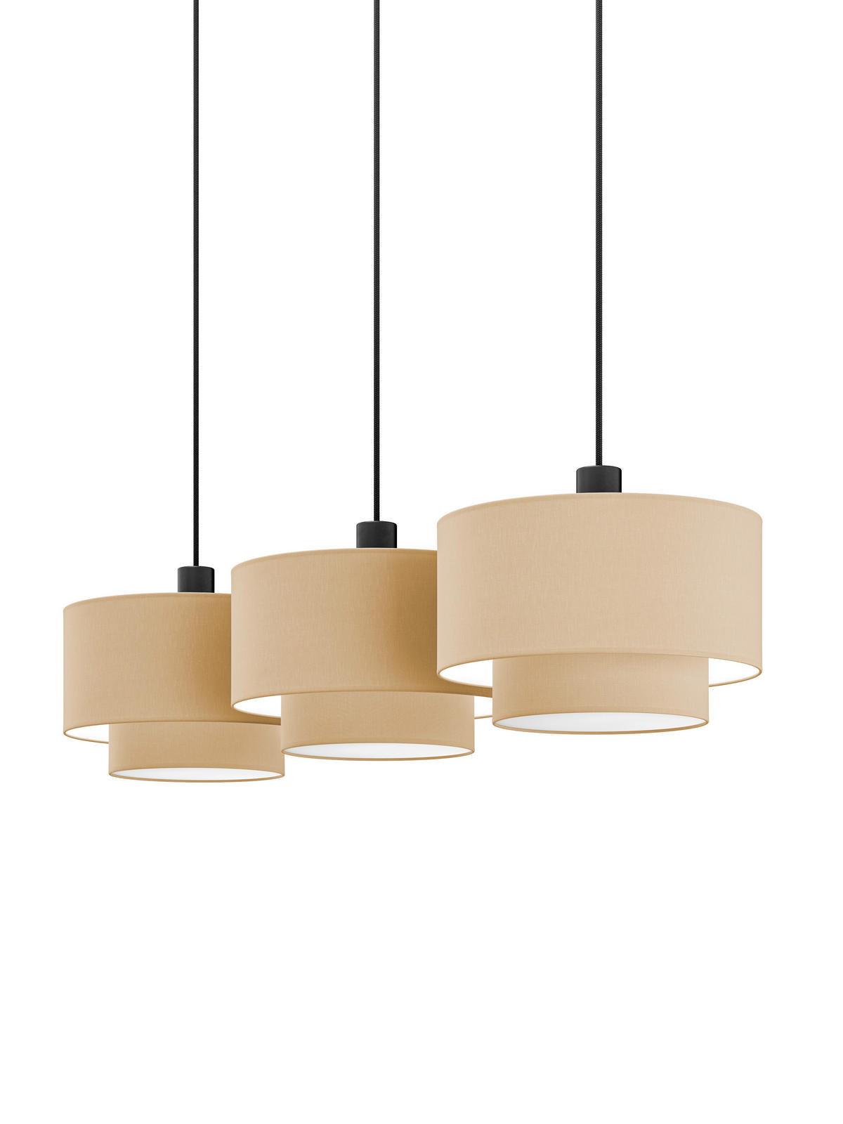 FÜGGŐLÁMPA 30/20/130 cm  - homokszínű, Basics, műanyag/textil (30/20/130cm)