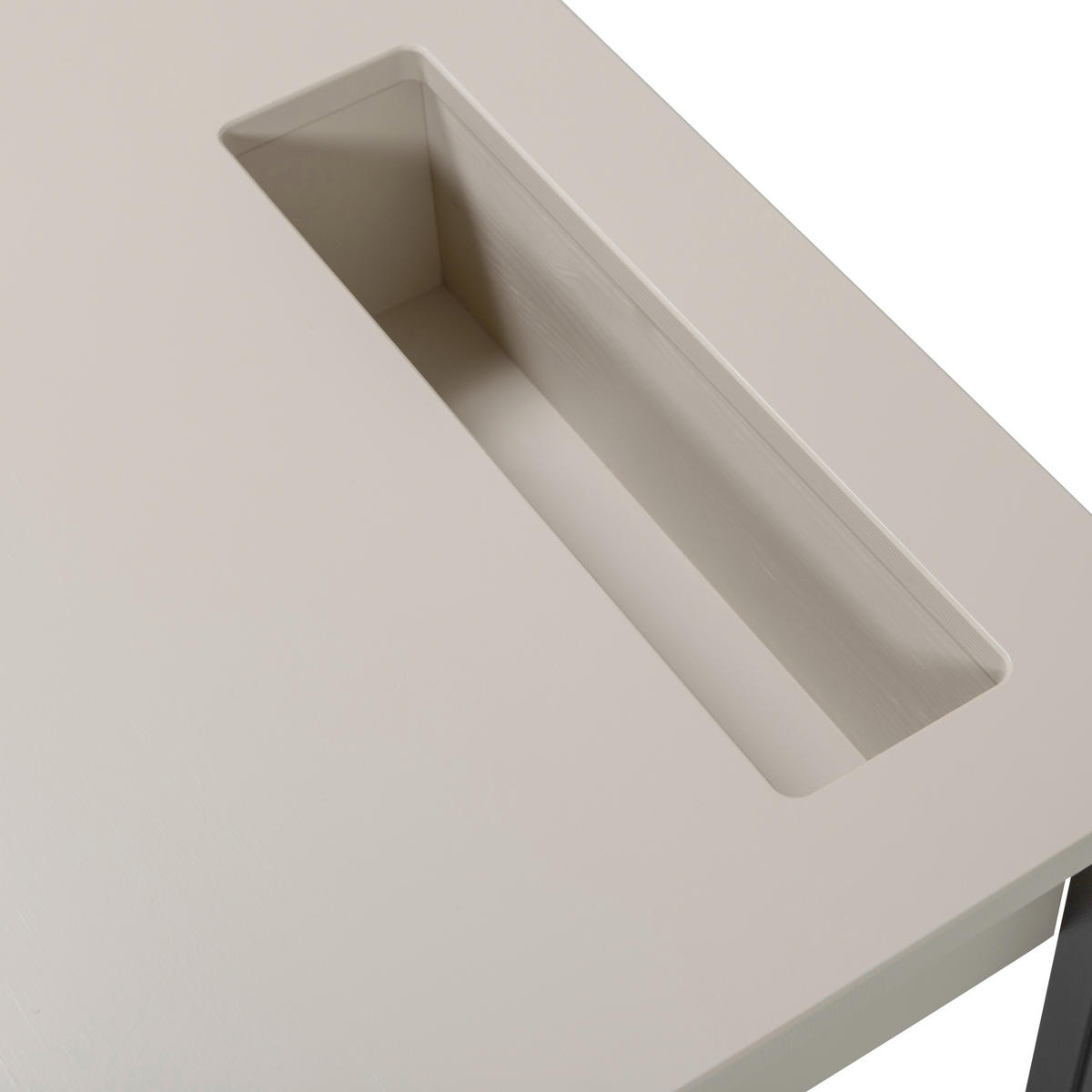 SCHREIBTISCH 126/53/75 cm  in Grau  - Schwarz/Grau, MODERN, Holz/Metall (126/53/75cm) - Livetastic